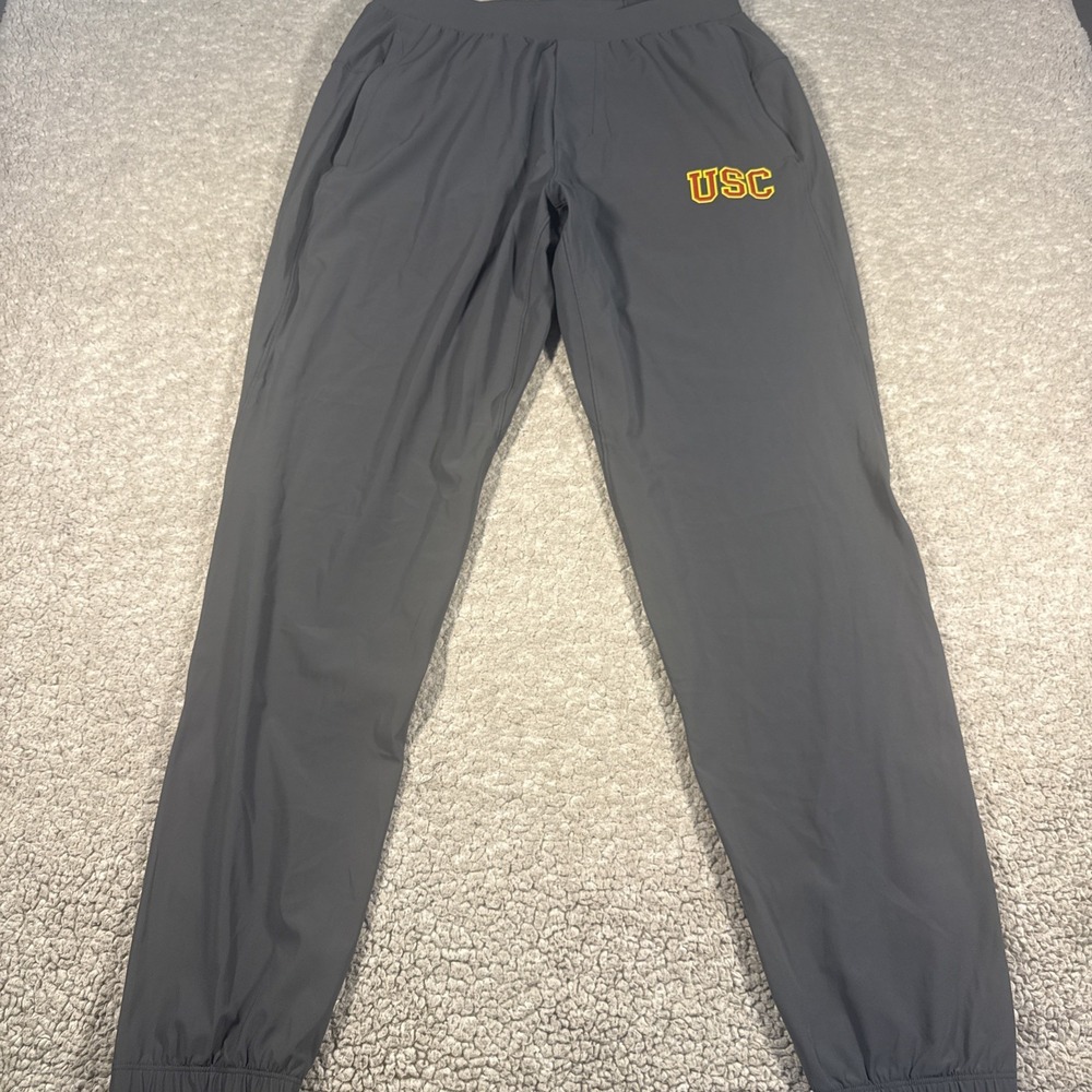 lululemon Men's Size medium Gray Pants Drawstring USC Joggers NCAA EUC rare